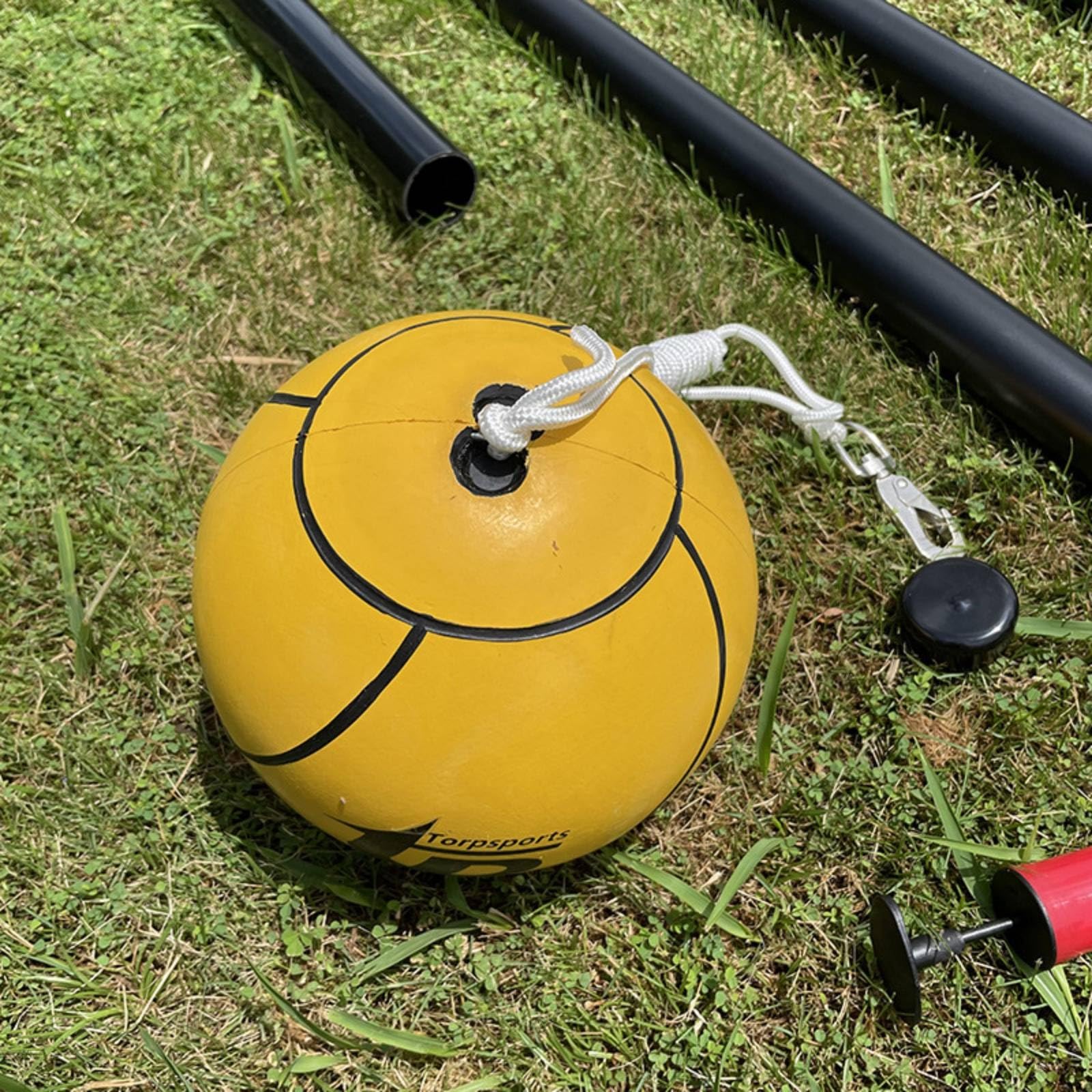 Amagogo Outdoor Ball Kit Attività Motoria Base Circolare Palo Tubo in Acciaio Cordino Palla in Gomma Struttura Leggera Adatto a Adulti Bambini Sport Allenamenti Giardino Parco