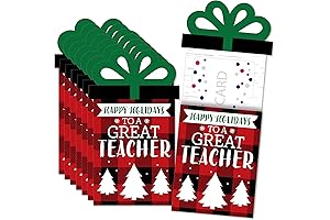Plaid Teacher Appreciation Christmas Gift Card Holders