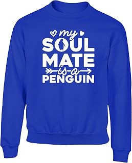 Hippowarehouse My Soulmate is a Penguin Kids Children's Unisex Jumper Sweatshirt Pullover