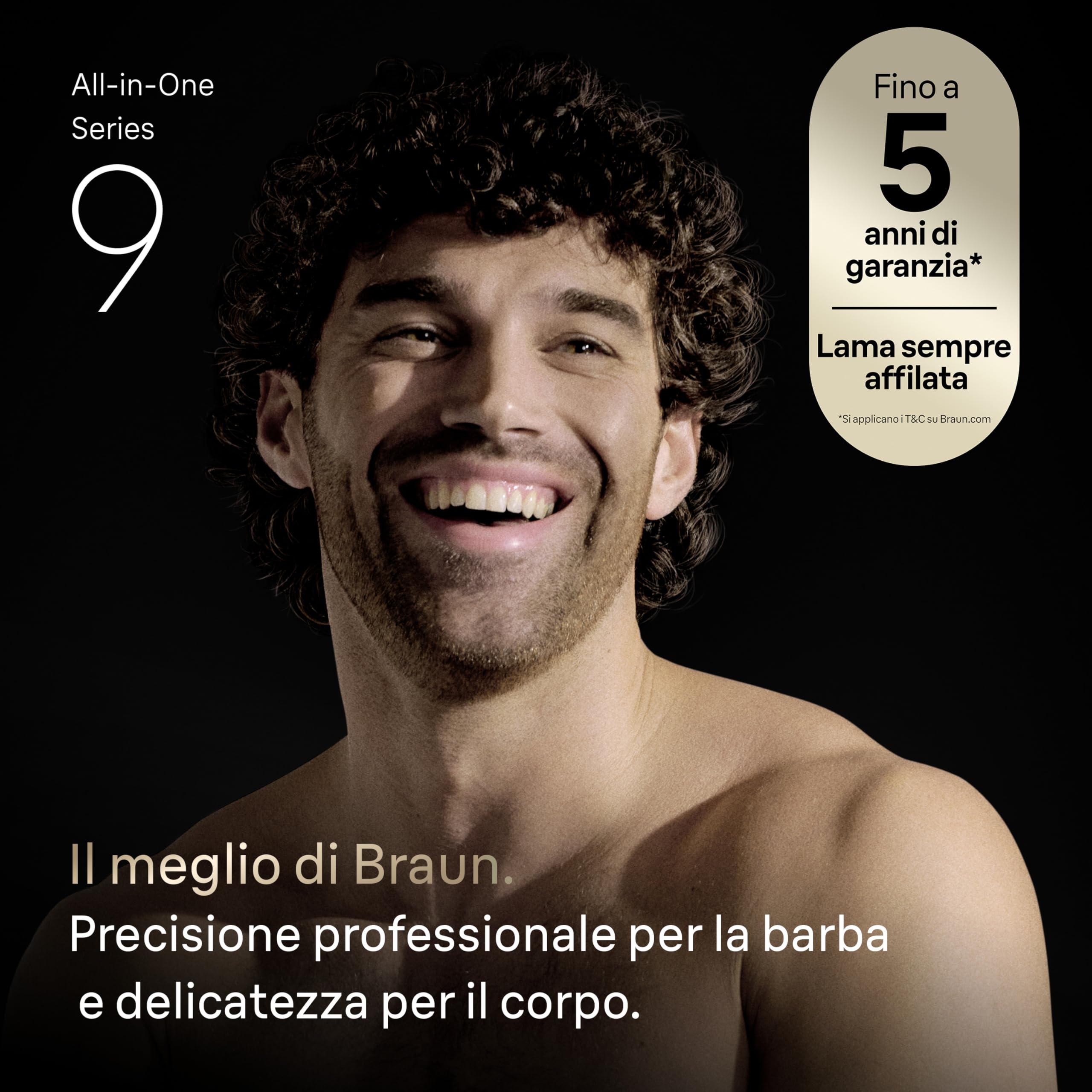 Braun Rasoio Elettrico Barba e Capelli Serie 9, Accessori AIO9565 Grigio | Rifinitore All-in-One 25in1, Rasoio Elettrico Corpo Uomo, Modalità Bodygentle, Peli Naso, Impermeabile Ricaricabile