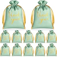 Vista 8 de PerKoop 30 bolsas de regalo de satén de boda de 5 x 7 pulgadas, bolsas de joyería con cordón para boda, pequeñas bolsas de dulces para el día de San