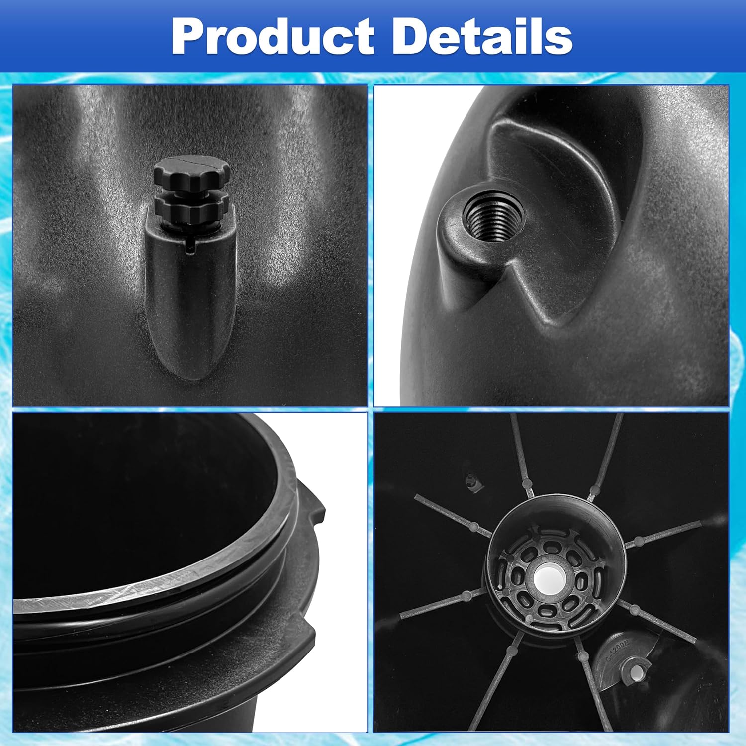 cx1200b filter head with directional vent valve replacement for hayward star-clear plus cartridge filter model c1200 series