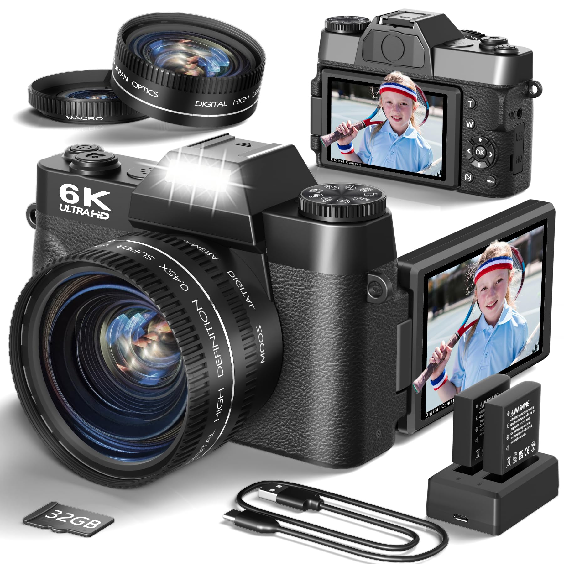 Amazon.com : 6K Digital Camera for Photography, 64MP Vlogging