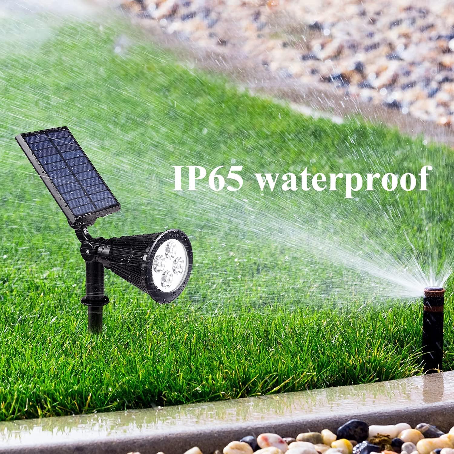 SOLARBABY Set of 2 Solar Outdoor Spotlights, LED Solar Outdoor Light, Waterproof IP65 Solar Light - Image 4