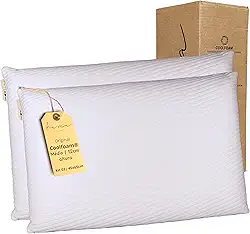 Kama Travesseiro Viscoelástico Premium Original Coolfoam® Classic, Hipoalergênico, Capa Removível (02, Médio 12cm)