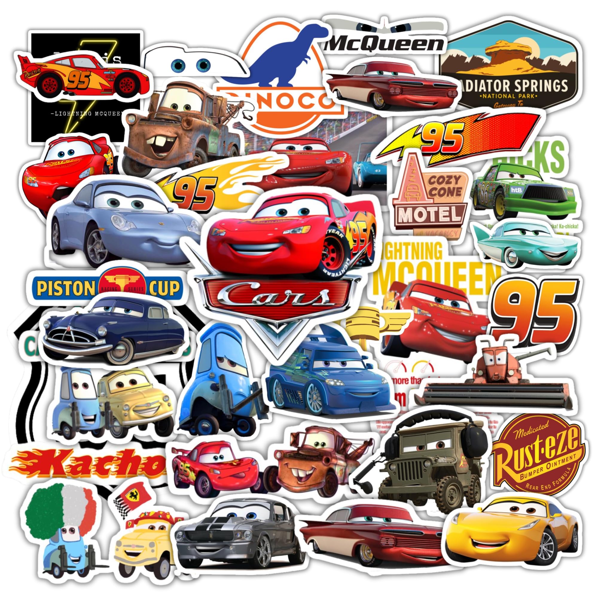 35 Cute Cars Movie Laptop Stickers for Cartoon Lovers and Kids. (Cars)-picture-32