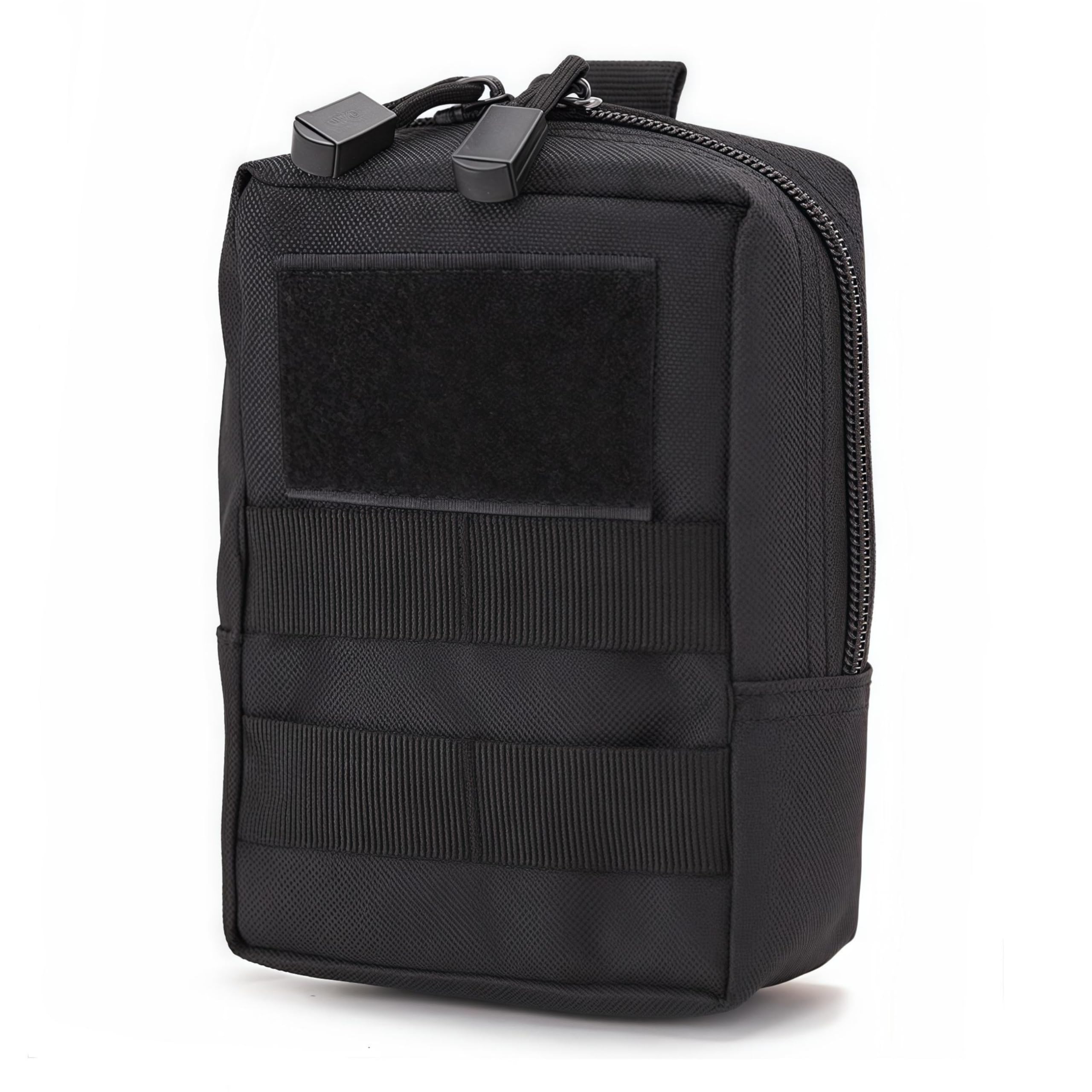 Lightweight 600D Nylon Daily Carry MOLLE Waist Pack - Compact Tactical Pouch for Outdoor, First Aid & Gear (Black)