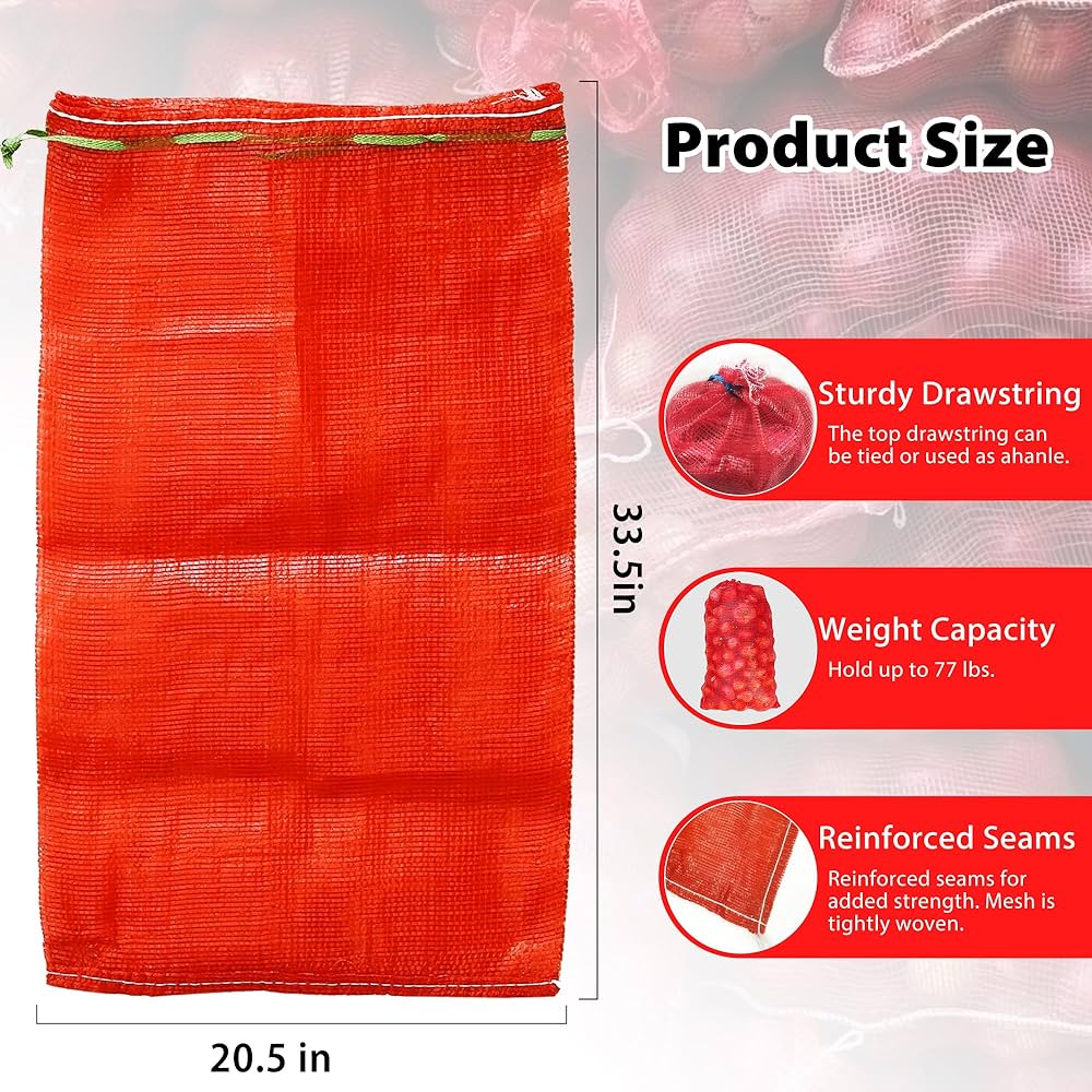 Amazon.com: 24 Pack 31'' x 20'' Mesh Onion Bags, Reusable