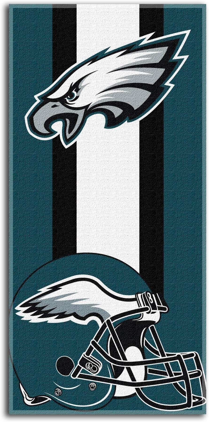 NORTHWEST NFL Philadelphia Eagles Unisex-Adult Beach Towel, Cotton, 30" x 60", Zone Read (Pack of 6)