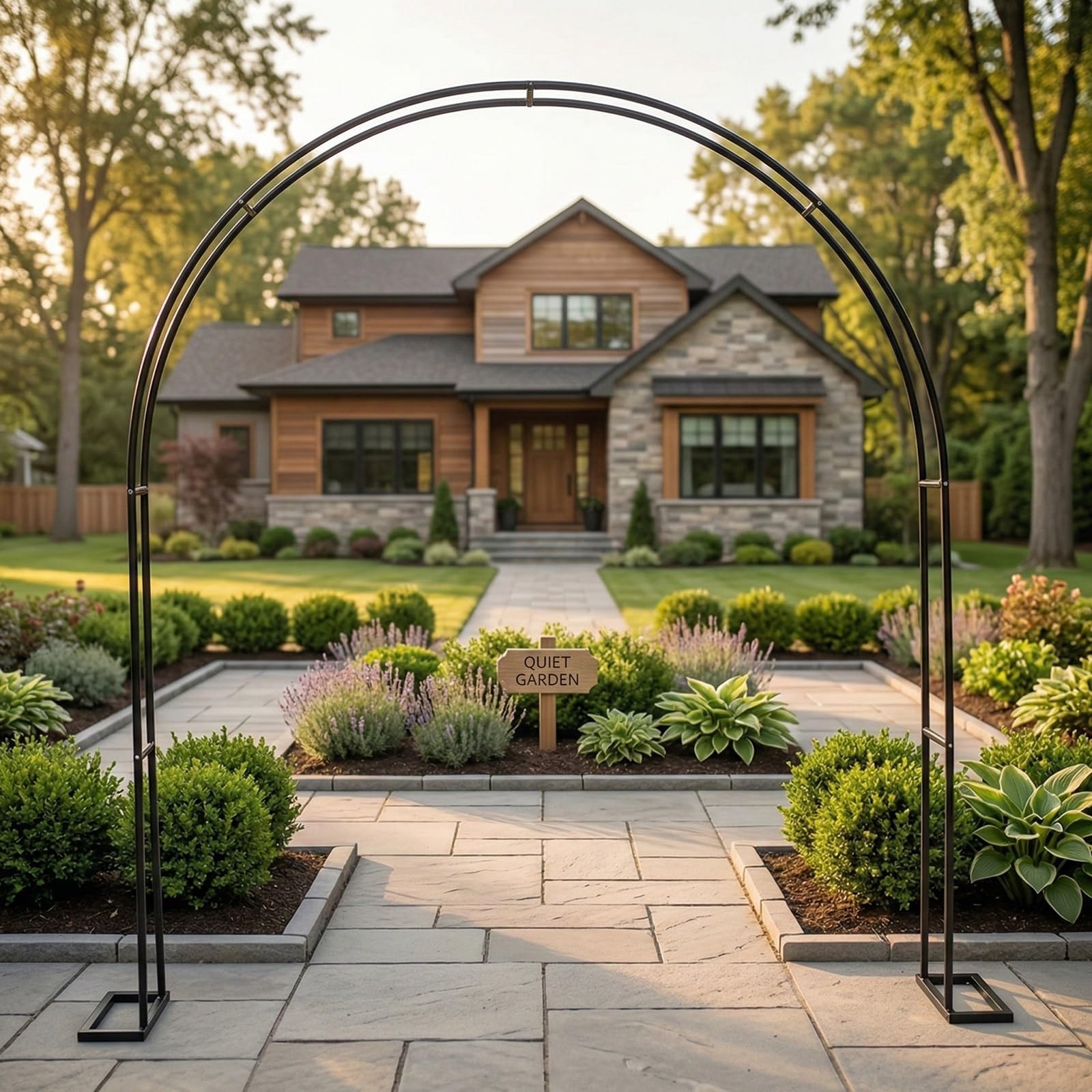 Metall Gartenbogen Rankhilfe wetterbeständig Blumenbogen Torbogen für Garten Hochzeit Dekoration