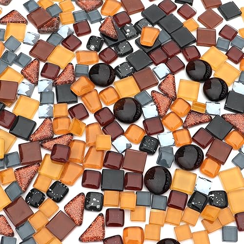 Miniatura 10 de LITMIND Azulejos de mosaico de cristal irregulares de 1.1 libras de colores surtidos, perfectos para manualidades artísticas, proyectos de