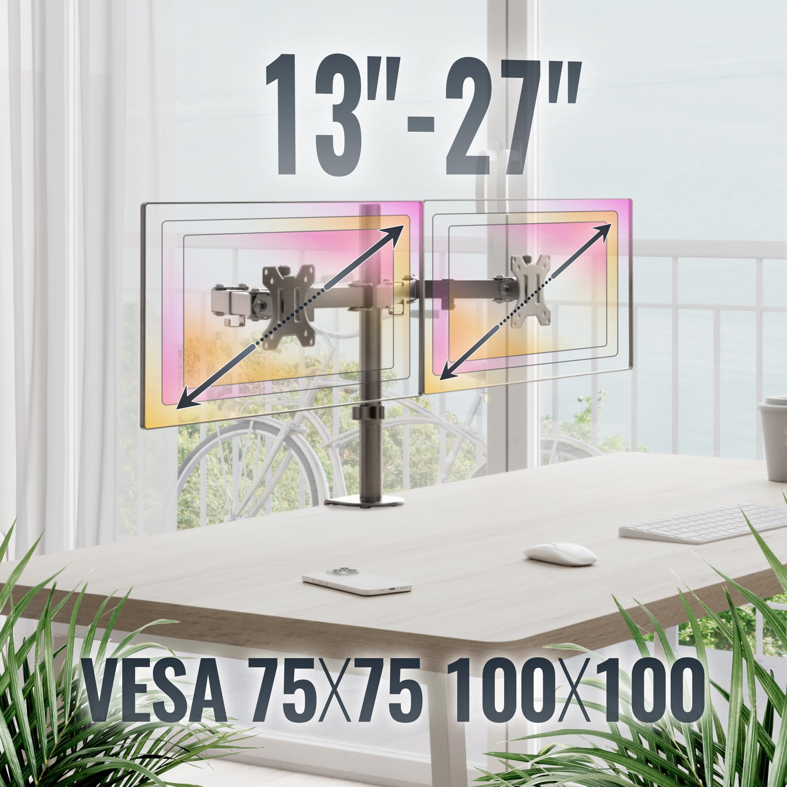 RICOO Monitor Halterung Tisch Gasdruckfeder für 13-34 Zoll, VESA Tischhalterung RICOO Monitor Halterung Tisch Gasdruckfeder für 13-34 Zoll, VESA Tischhalterung