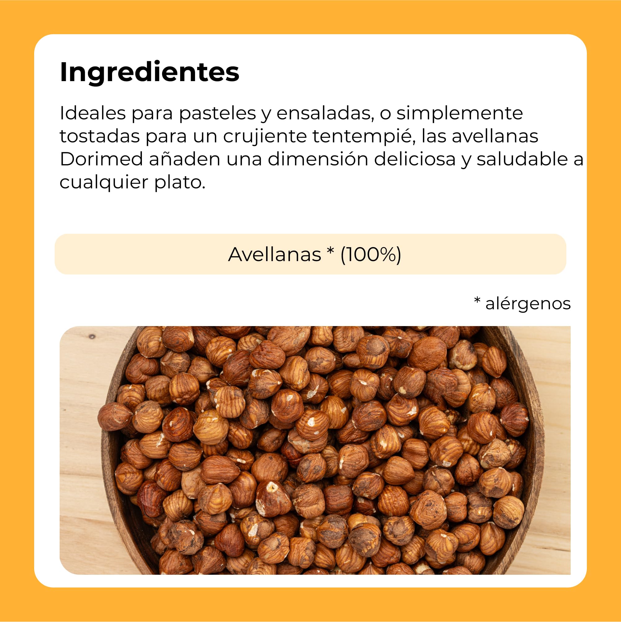 Avellanas Enteras Sin Cáscara | 1 Kg de Avellanas de origen 100% natural | Crudas y Sin Sal | Libres de transgénicos | Sin Gluten | IDEAL para recetas | Apto para Veganos y Vegetarianos | Dorimed