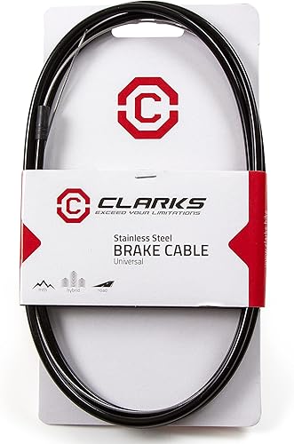 Clarks 6086 Cable de freno de acero inoxidable, negro