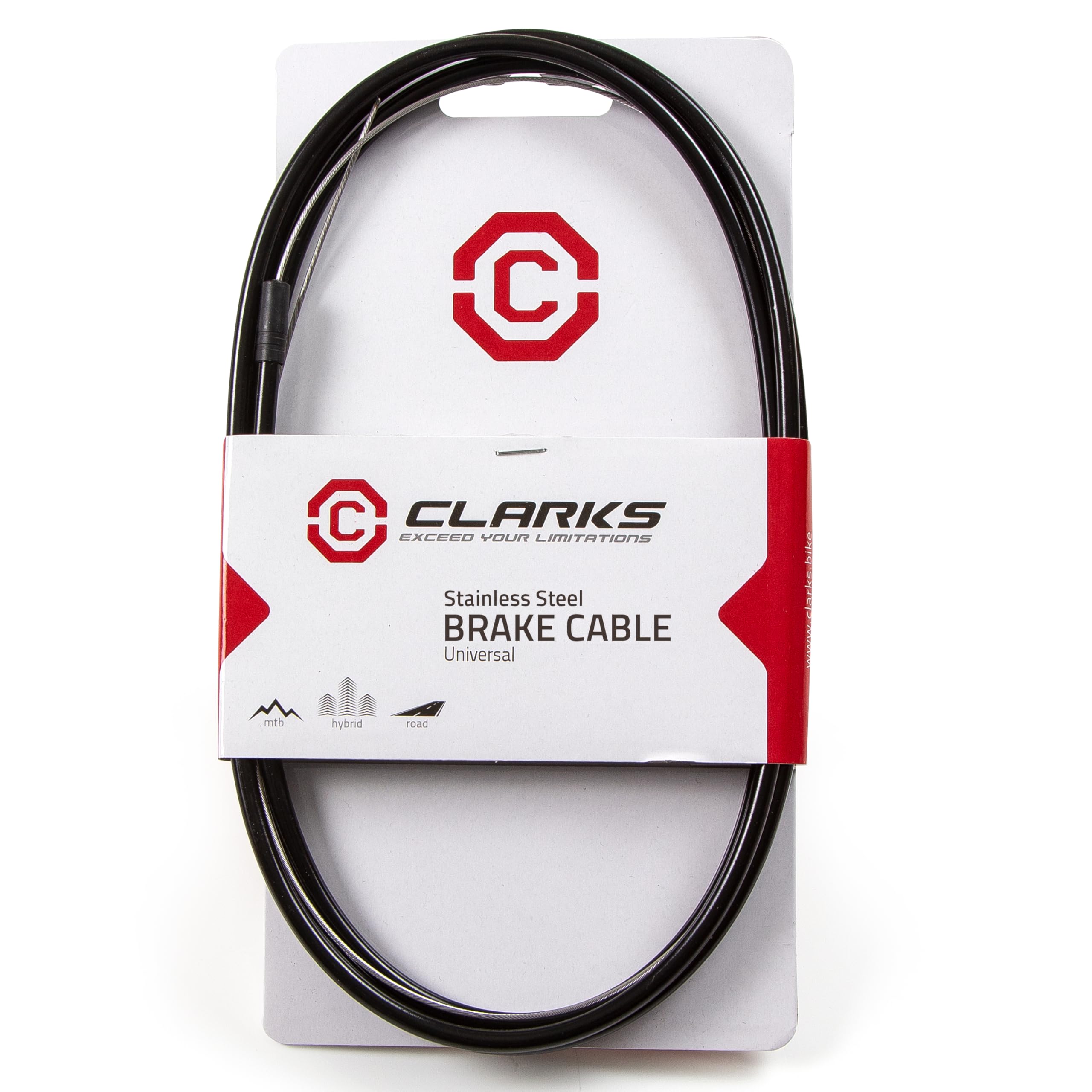 Clarks Cycle Systems Stainless Steel Universal Brake Inner & Outer Cable, Black, 2100mm