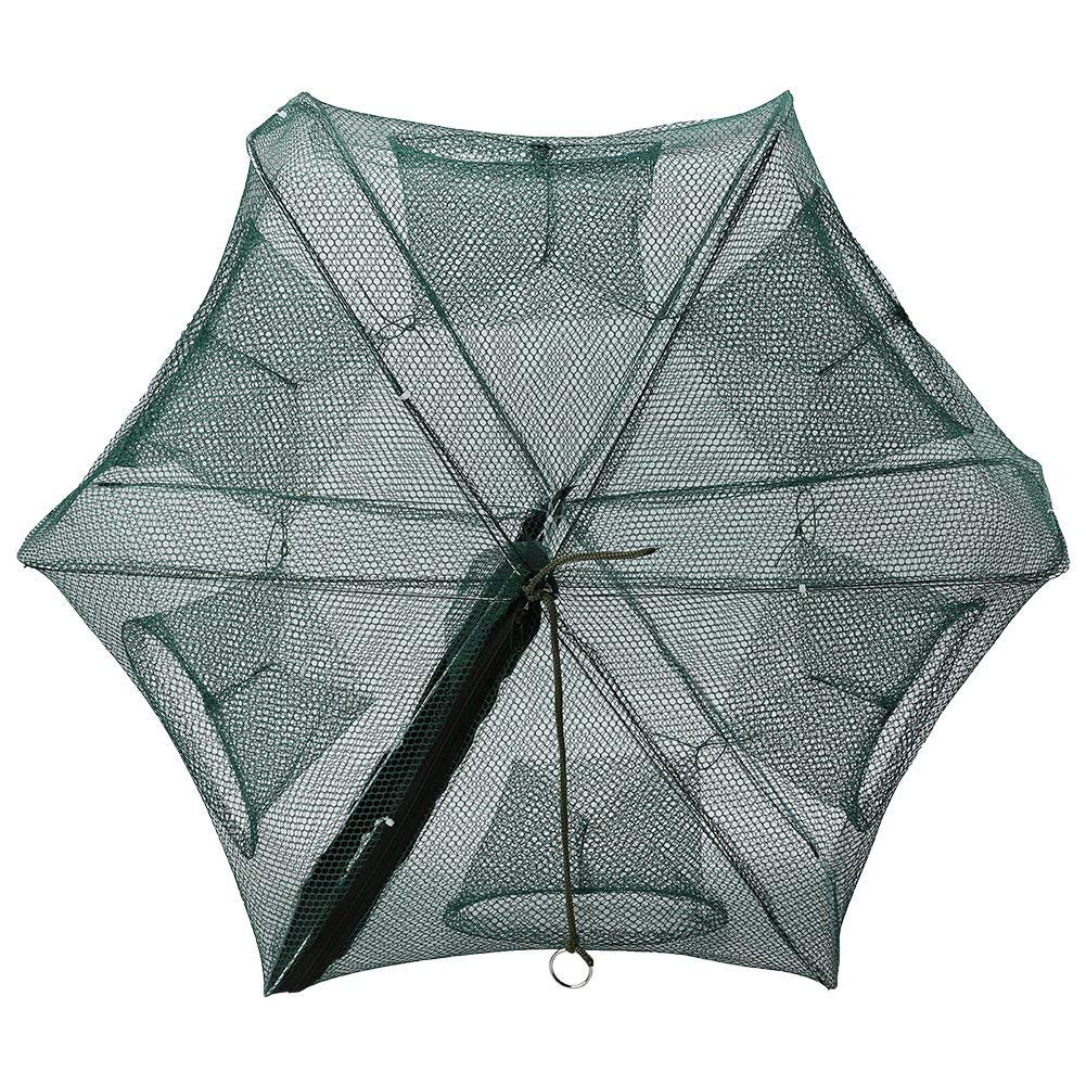 6/12 Fori Rete da Pesca Pieghevole Automatico Trappola Rete da Pesca Netto Gamberetti Gabbia Nylon Granchio Pesce Trappola Colata (6 Fori)