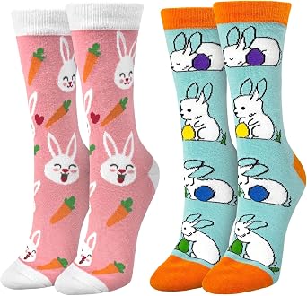 Easter Bunny Socks for Women Novelty Rabbit Socks Funny Bunny Gifts for Easter