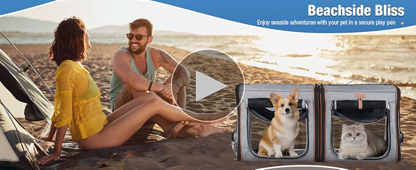 Amazon.com : Lekereise 2-in-1 Cat Travel Carrier with Litter