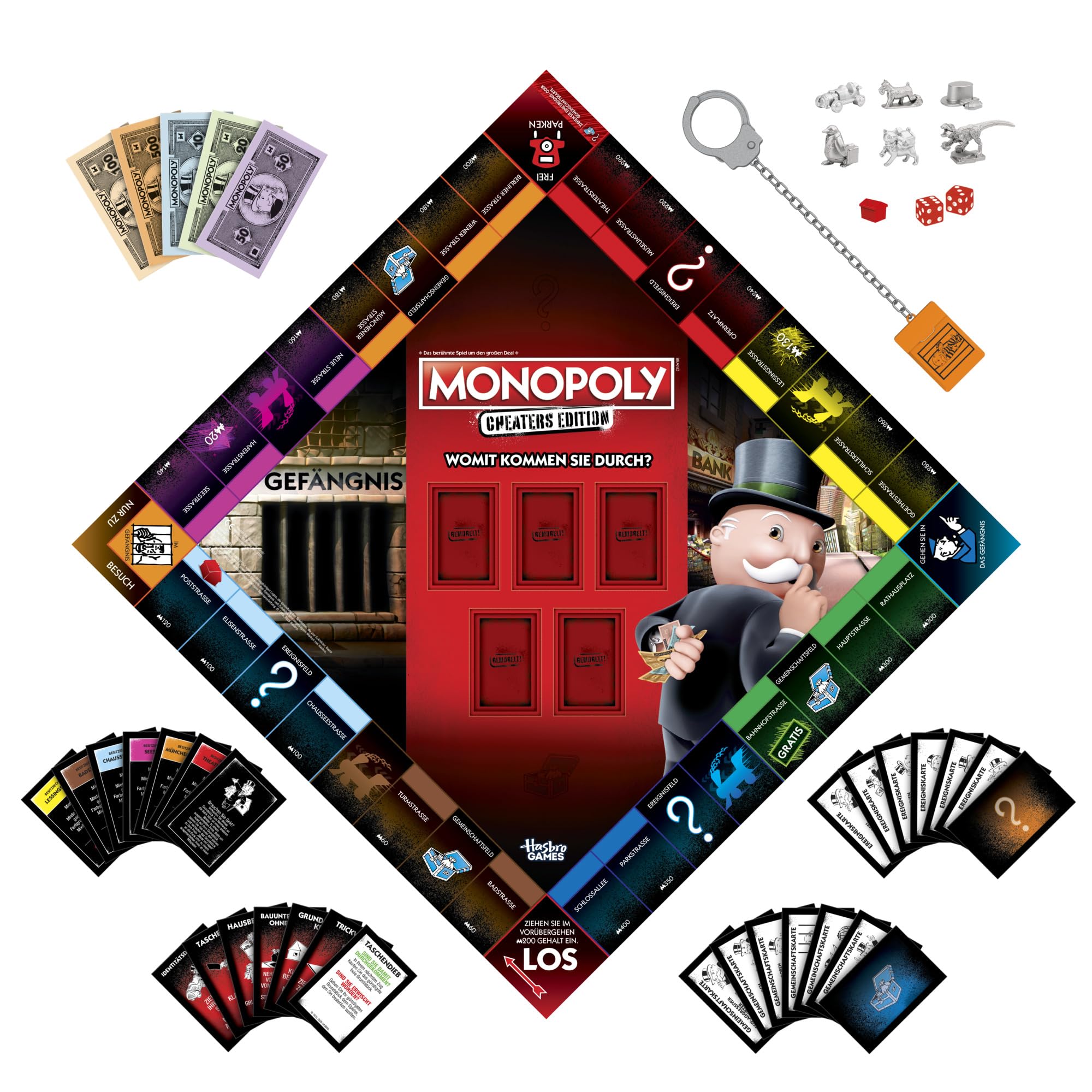 Monopoly Gra planszowa, zabawna gra rodzinna dla dzieci, nastolatków i dorosłych, od 2 do 6 graczy, od 8 lat, prezenty dla rodzin – wersja niemiecka