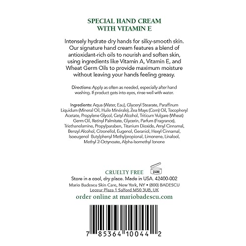 Miniatura 2 de Mario Badescu Crema de manos con vitamina E para manos secas y agrietadas, hidratante, ligera y de rápida absorción, ideal para todo tipo de piel