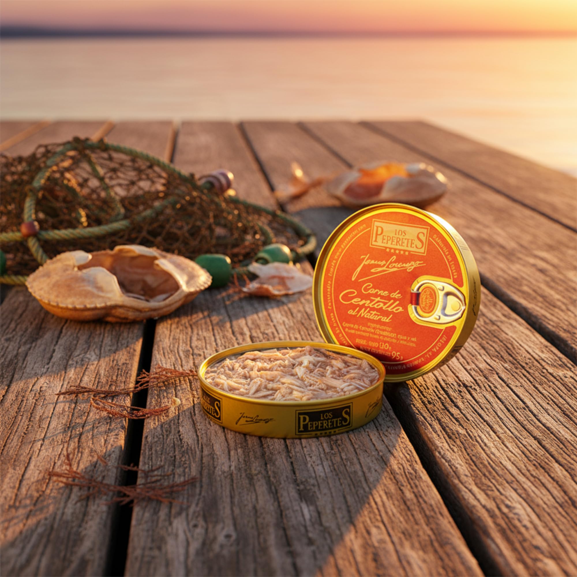 LOS PEPERETES x3 Lata Cangrejo al Natural Buey de Mar 120 g | Marisco Gallego Gourmet | Carne de Cangrejo del Atlántico | Conserva Artesanal y Natural | Sabor Tradicional del Mar de Galicia