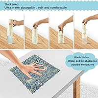 Vista 4 de ALAZA Juego de 6 paños de limpieza de cocina, paños de cocina con estampado de William Morris, paños de cocina súper absorbentes, sin pelusas