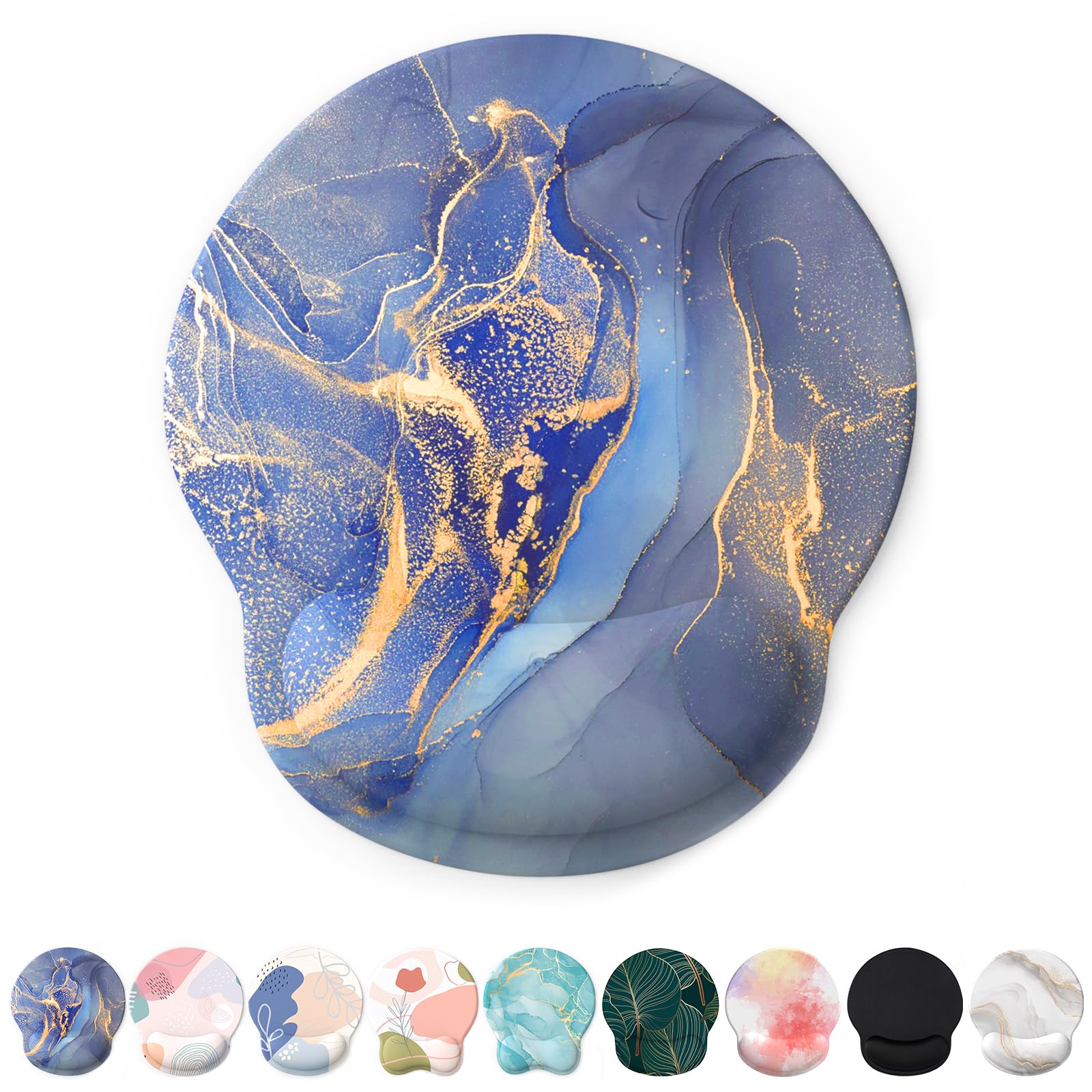 eulps Mouse Pad with Wrist Rest, Comfortable Computer Mousepad with Gel Wrist Support Smooth Surface and Non-Slip PU Base for Pain Relief, Laptop,