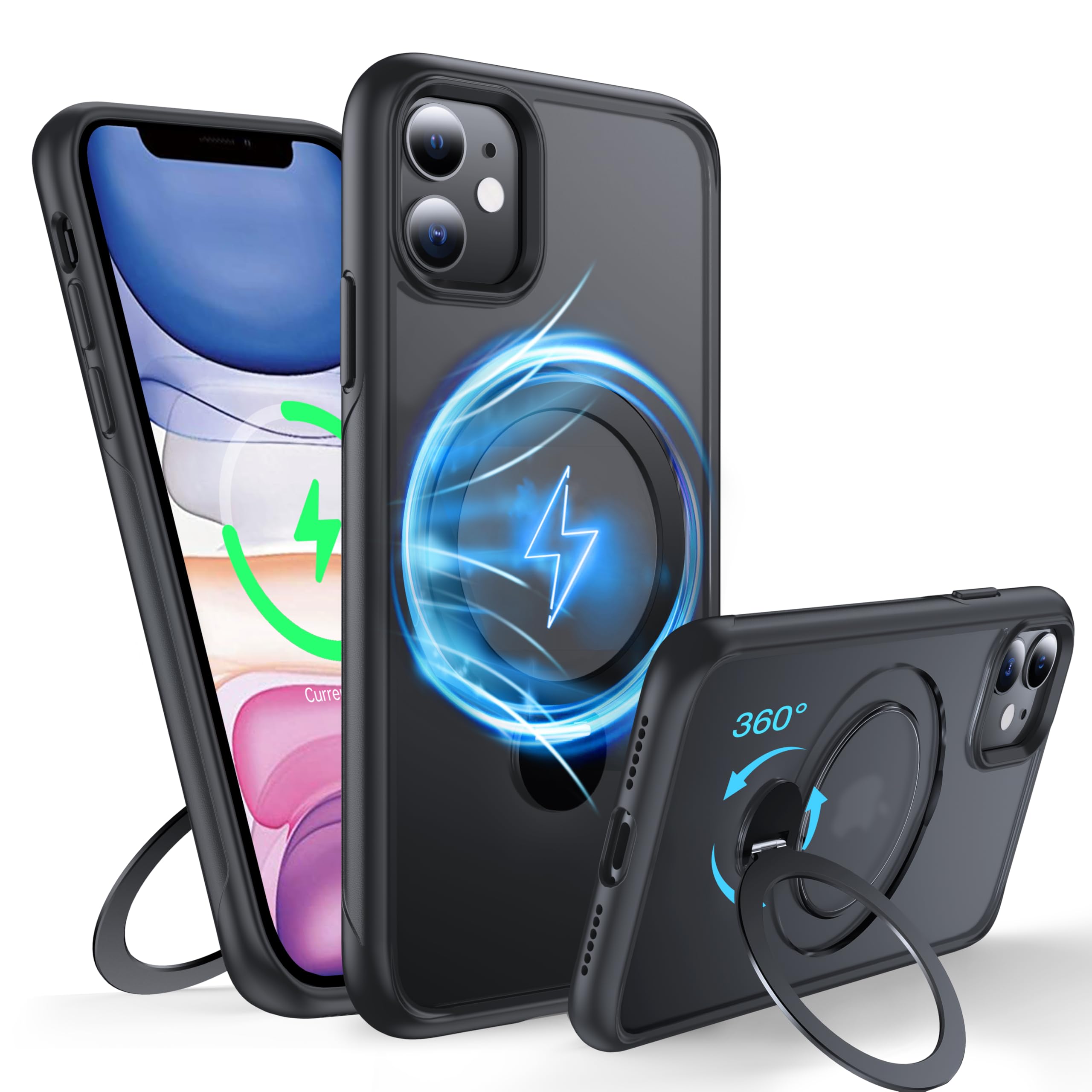 Amazon.co.jp: FNDMIL【米軍MIL規格・MagSafe対応】360°回転 iPhone 11