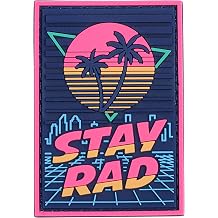Stay Rad PVC Patch - Morale Patch - Cyberpunk Patches - Cool Retro 80s Patches for Jackets