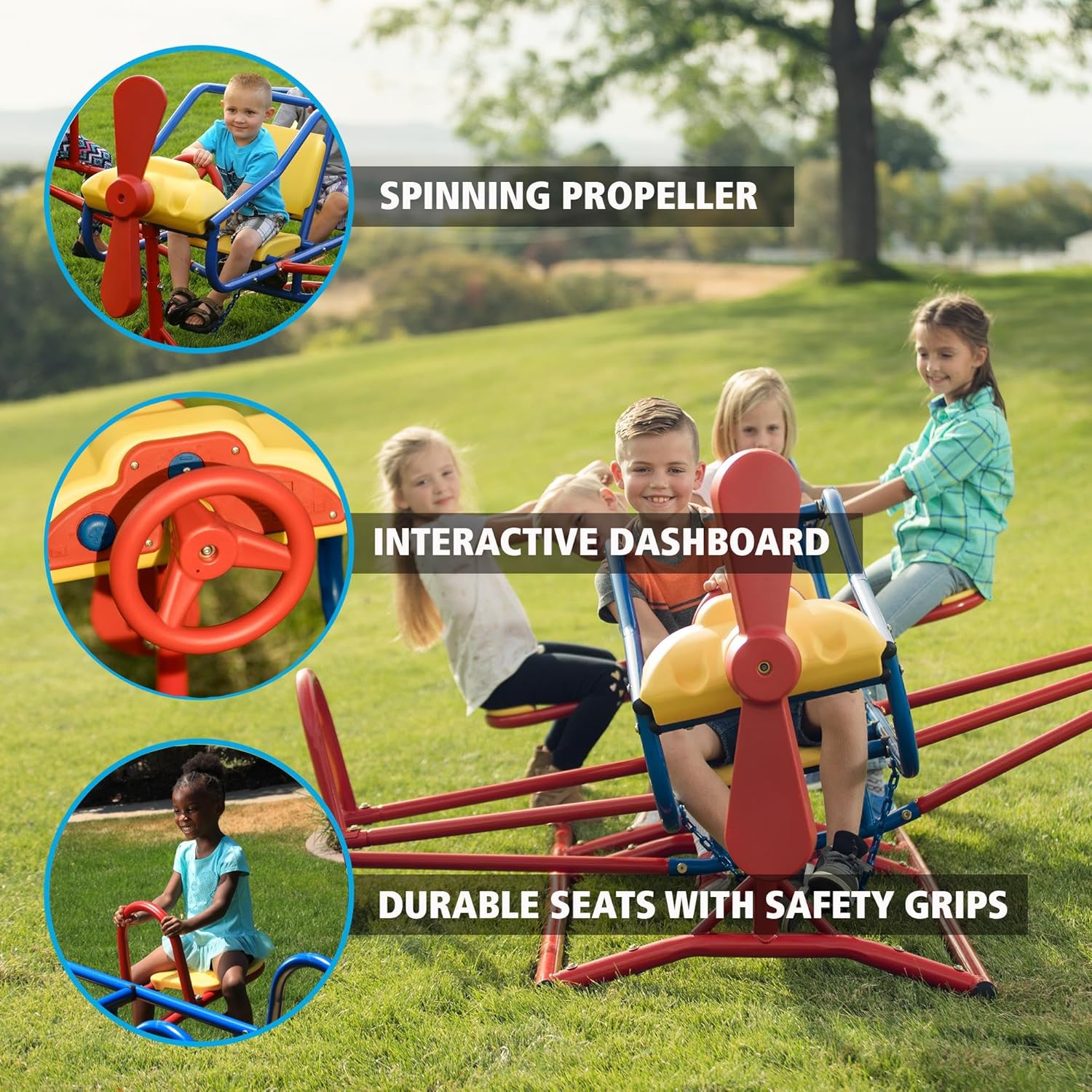Lifetime Ace Flyer Airplane Teeter Totter - Primary Colors (151110)