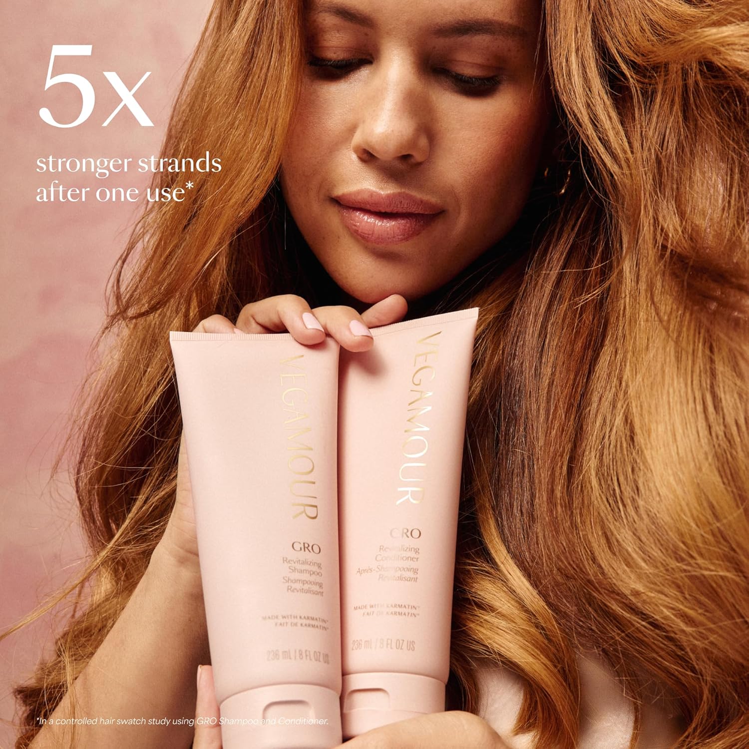 VEGAMOUR GRO Healthy Hair Starter Kit | Full Size GRO Serum for Thinning & Shedding plus Travel Size Shampoo and Conditioner with Vegan Keratin to Support Thicker, Fuller Looking Locks | $92 Value - Image 7