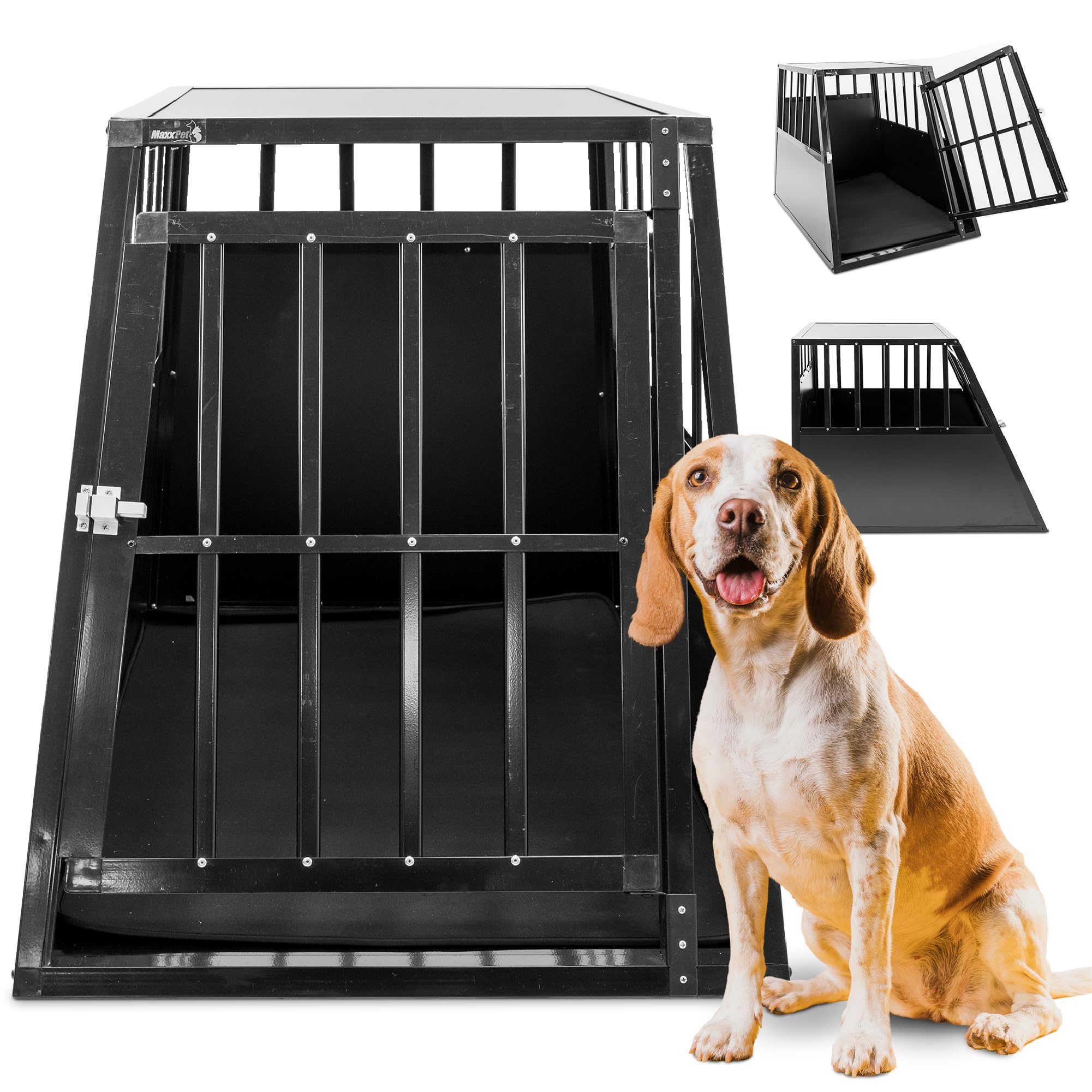 MaxxPet Cage pour chien de voiture - Taille XXL - En aluminium - 65 x 91 x 69 cm