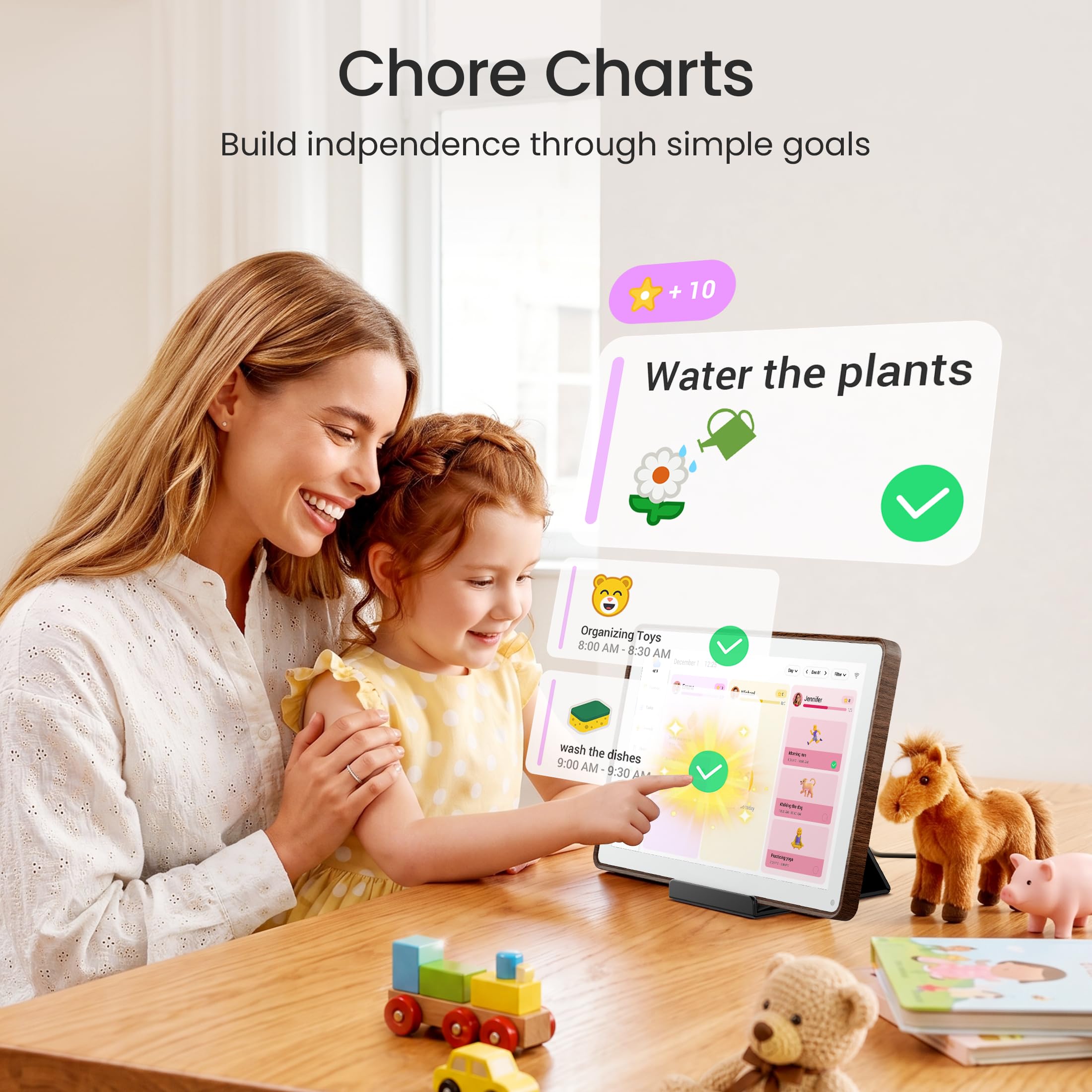 Dragon Touch Calendario digitale da parete elettronico da 15,6 pollici, con touch screen interattivo, regalo intelligente per la famiglia/casa, per promemoria, ricompense delle attività, grafico e
