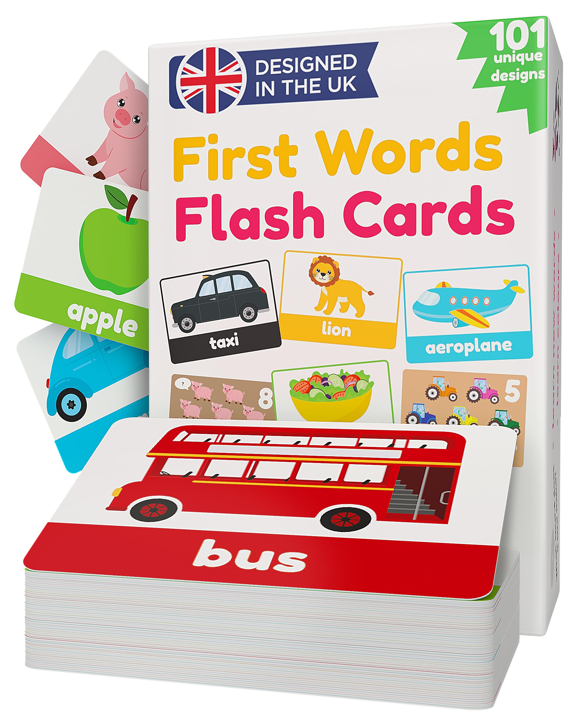 Flash Cards For Toddlers Age 1 2 3 | First Words Flash Cards for Kids | Toddler Baby Flashcards | 101 Unique Toddler Learning Cards | From 12 months | Language & Speech Development Toys