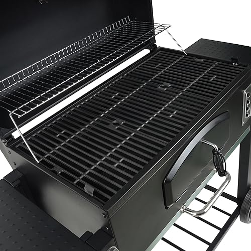Miniatura 9 de Grill Boss - Parrilla de carbón con gran área de cocción de 32 pulgadas, incluye estante de calentamiento, estantes laterales, almacenamiento