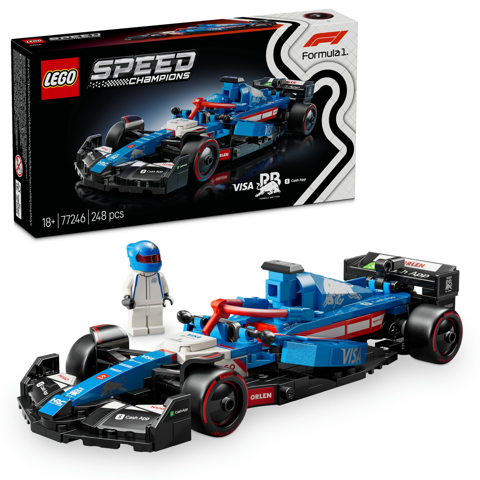 LEGO 77246 Speed Champion Visa Cash App RB VCARB 01 F1(R) Race Car Toy Toy Birthday Present Block Male Female Vehicle Car Mini Car