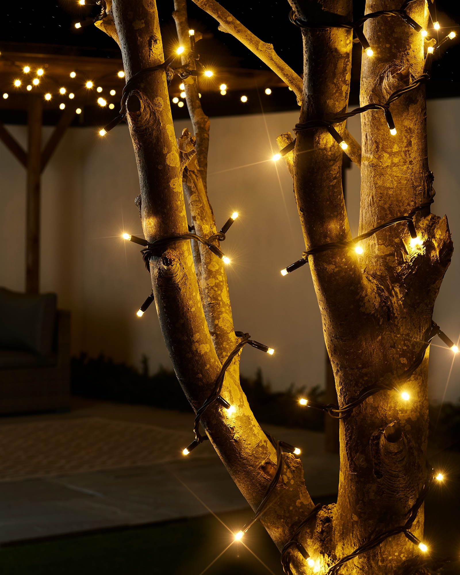 WeRChristmas PRO Series Twinkle LED String Lights, Black Cable, Warm White, 10 m - Image 3