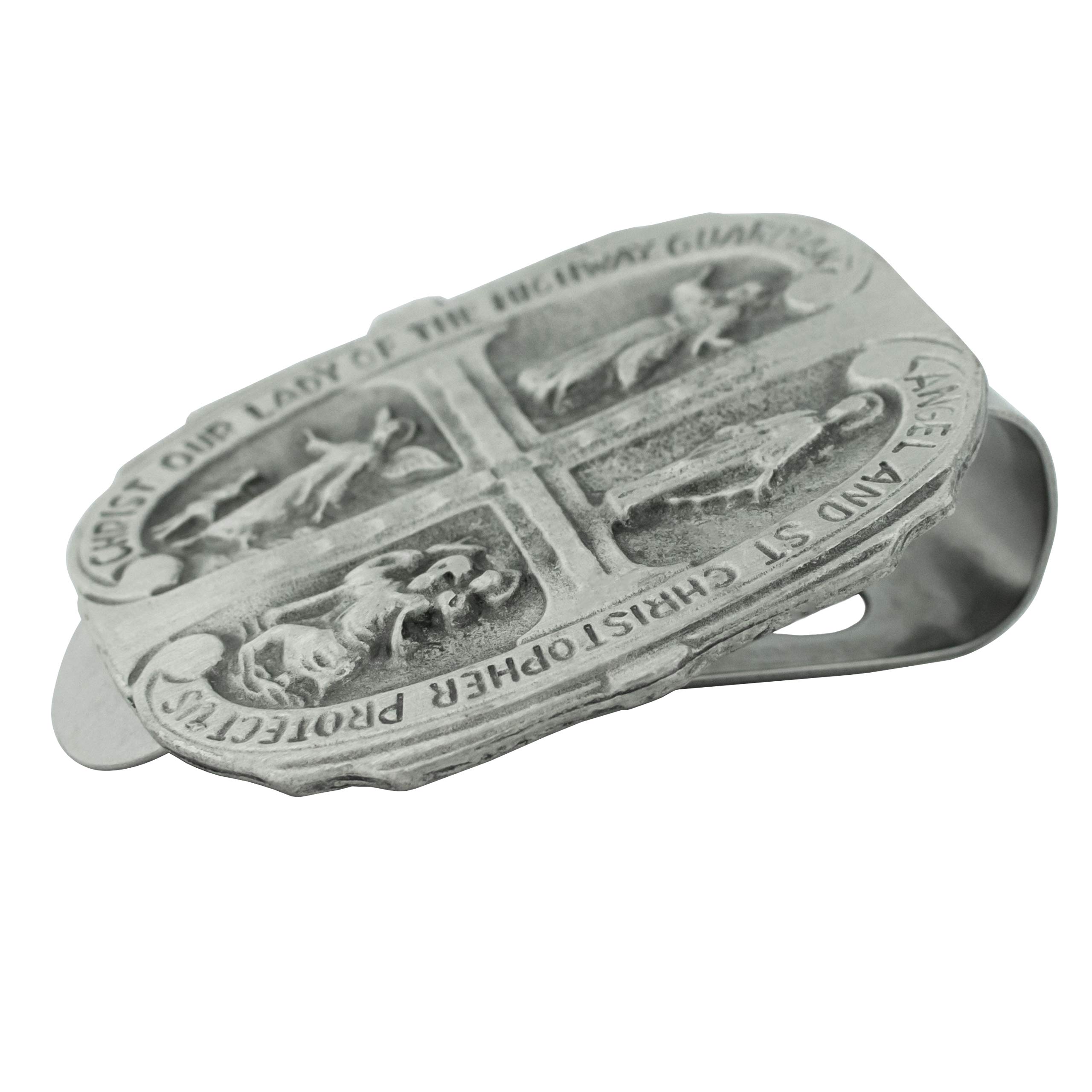 Roman St. Christophorus Visier-Clip – 5,1 Cm, Aus Metall, Fürs Auto
