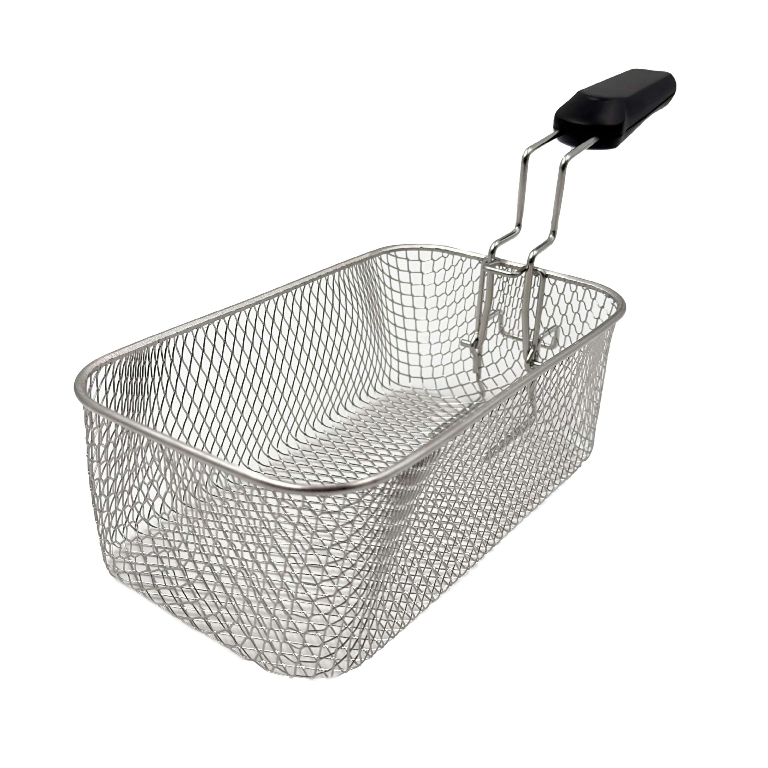 LACOR - R69135A - Cestillo para freidora Ergo, Acero Inoxidable 18/10, 23,5 x 14 x 8,5 cm, Uso Profesional, Durabilidad y Resistencia