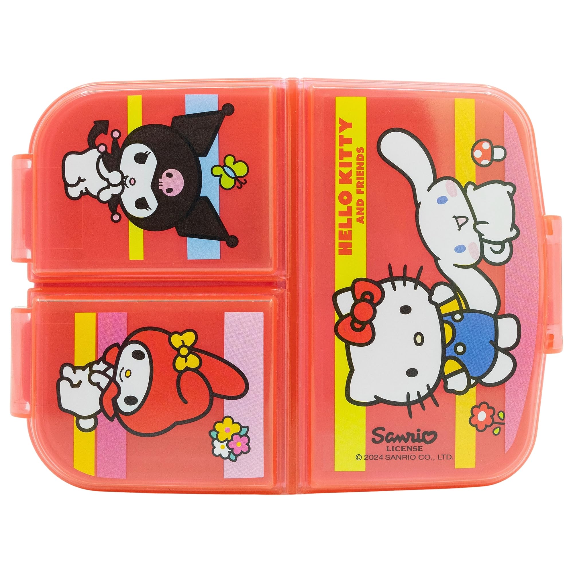 Boîte à Sandwich Hello Kitty Avec Bouteille D'eau Intégrée Et Support - Neuf - Dimensions ~20x30x6 Cm - Rose