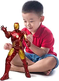 Marvel, figura de ação colecionavel Homem de Ferro gigante com 50 cm, metalizado, com peito de reator - Mimo brinquedos