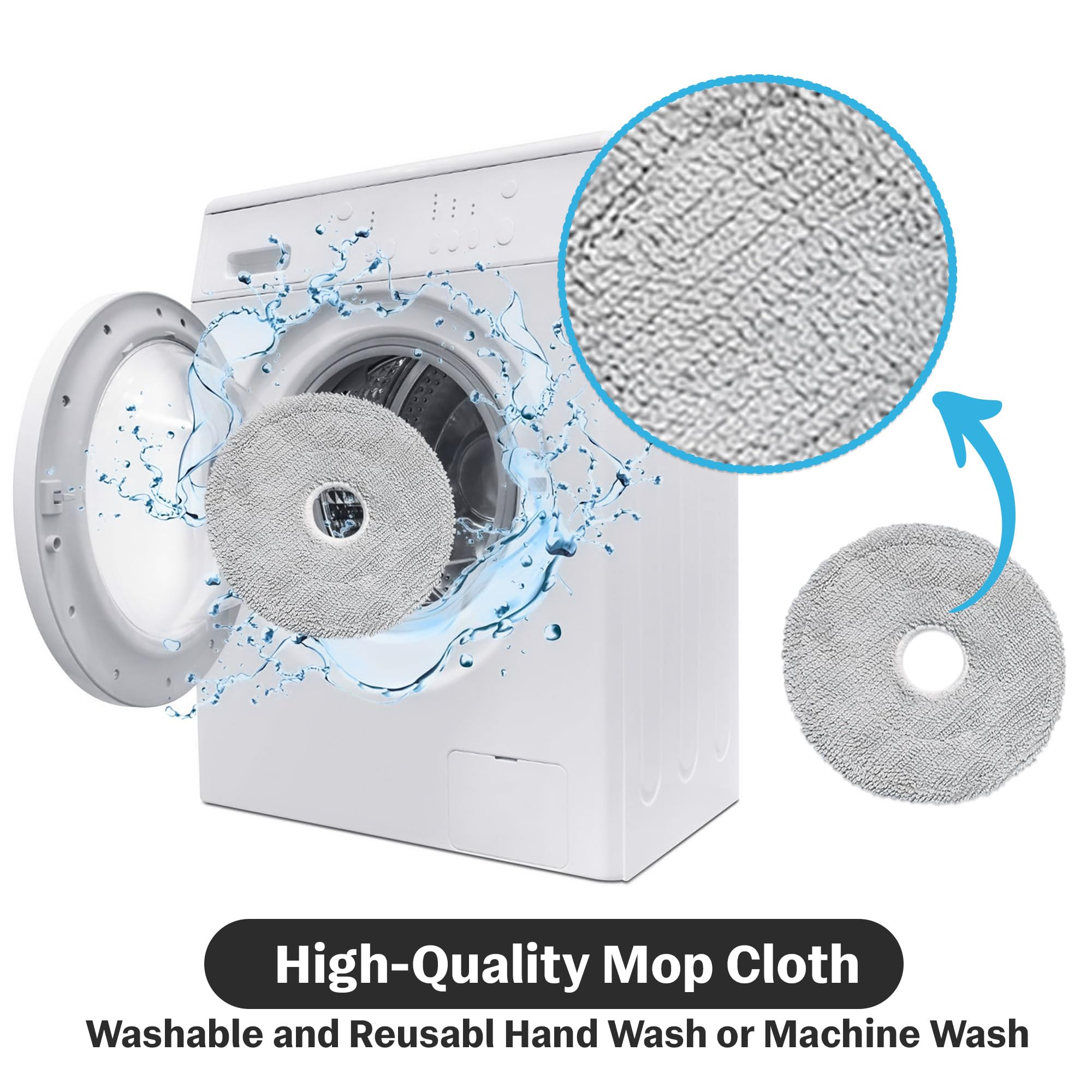 Dreame Mop Pads - 6 Pack Replacement -8 Dreame Mop Pads - 6 Pack Replacement -8