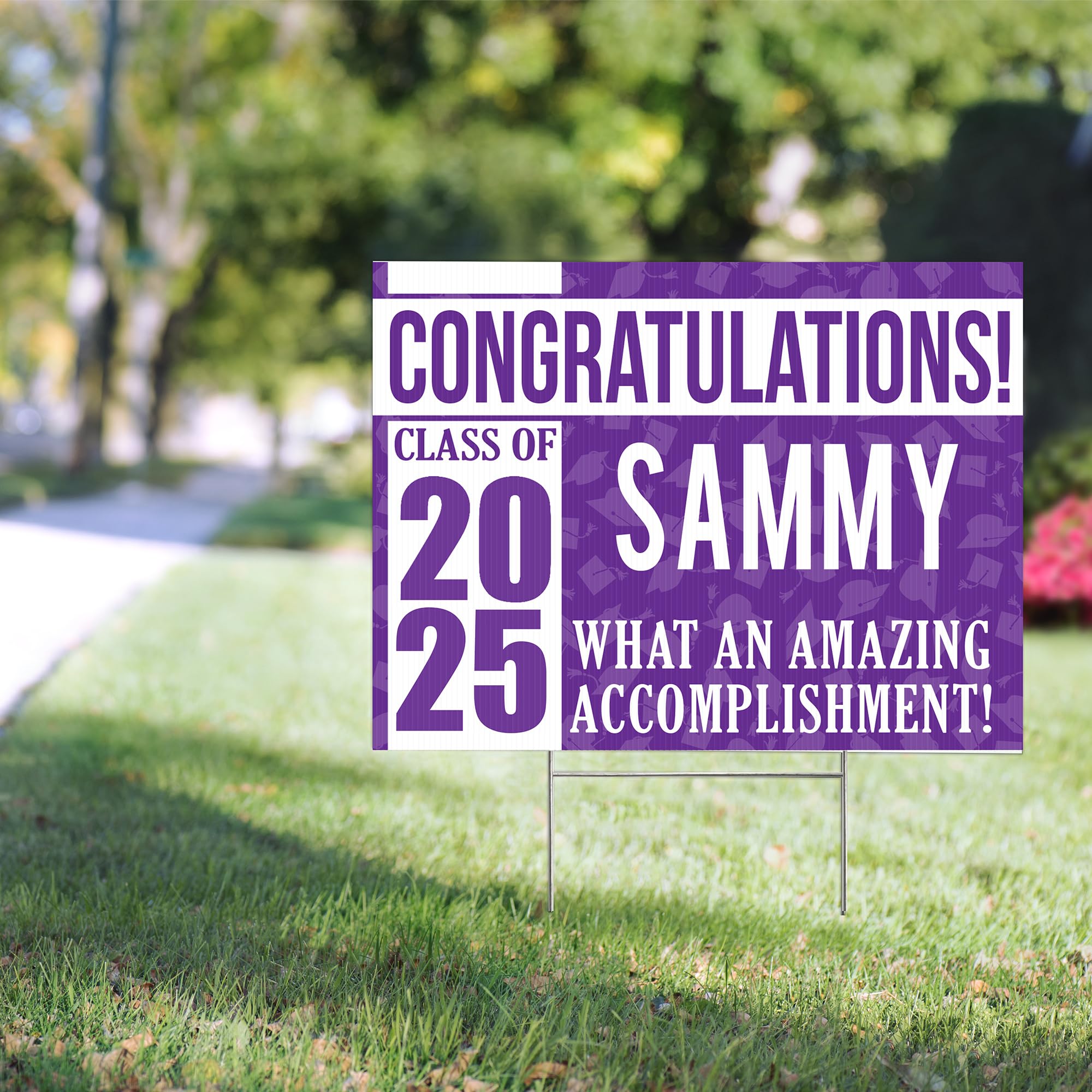 Let's Make Memories Personalized Graduation Yard Sign - Graduation Party Decorations - Class of 2025 - Large 18x24