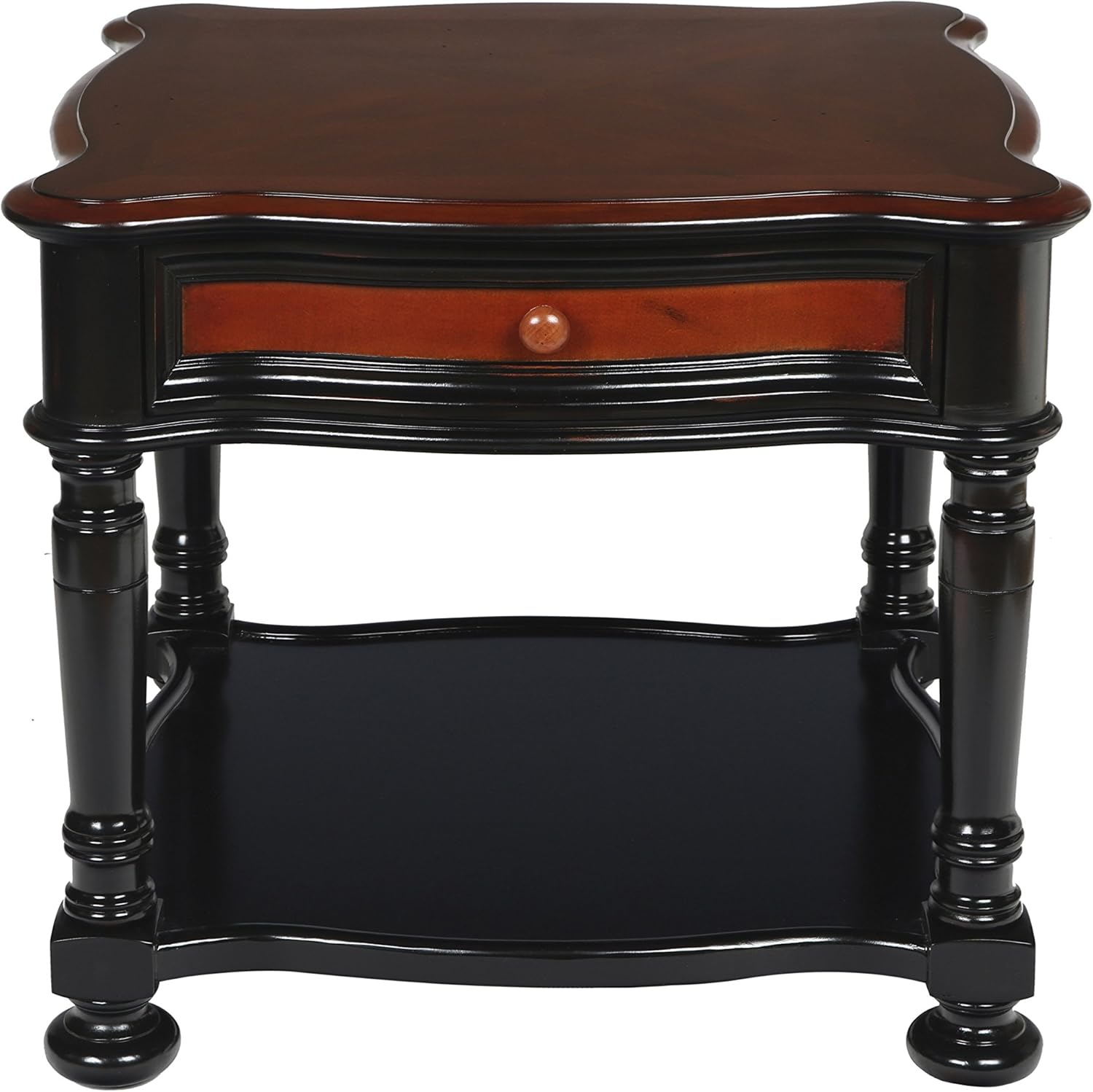 New Classic Furniture Jamaica End Table, Cherry/Tobacco