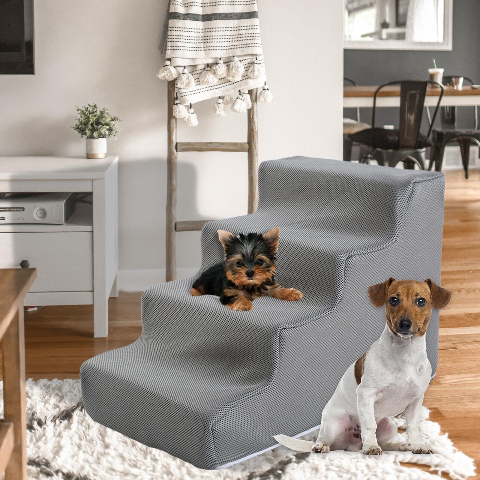 Amazon | Generic 犬階段 ペットステップ 高密度スポンジ 滑り止め底