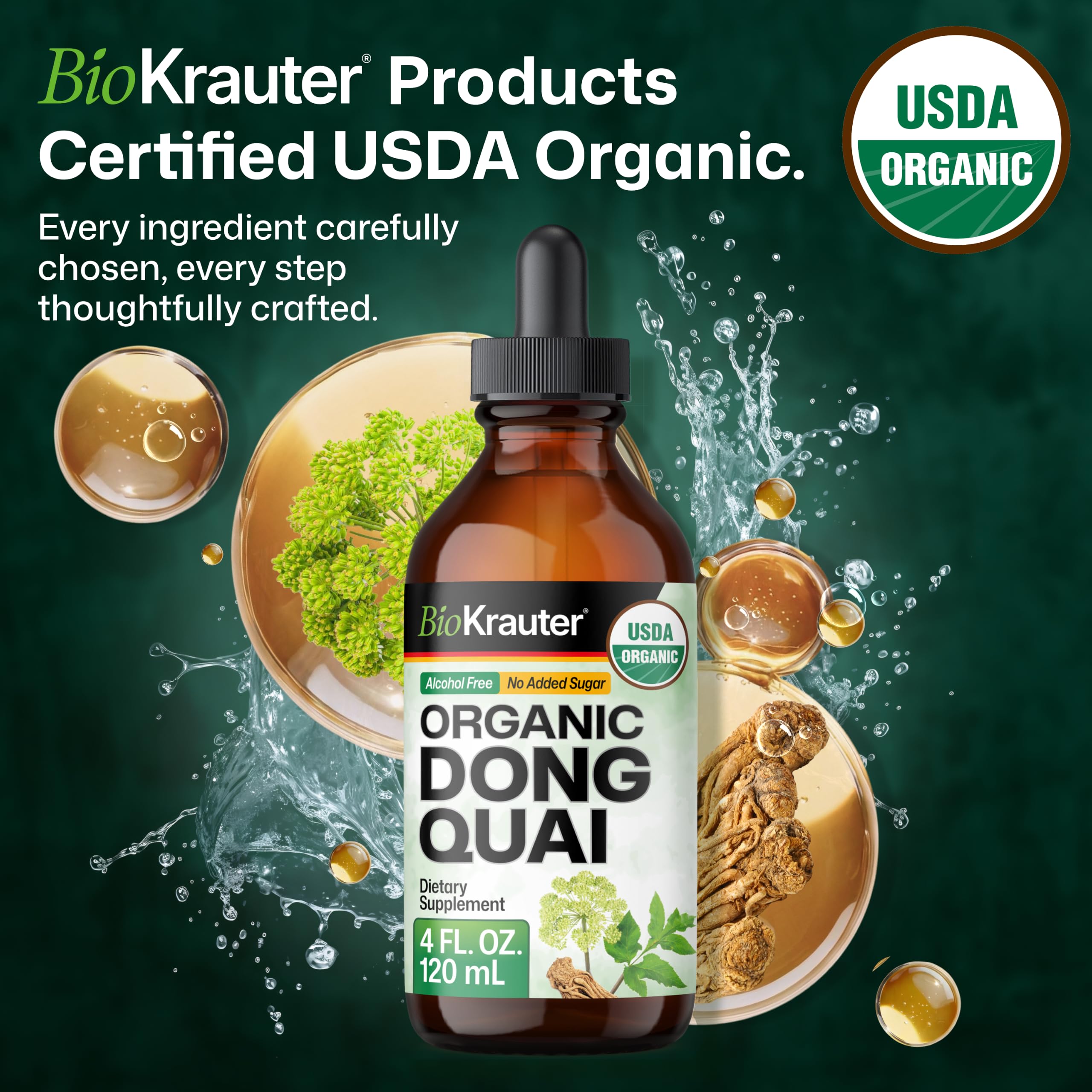USDA Organic Dong Quai Menopause Supplements for Women* - 4 Fl.Oz — Amazon image 3