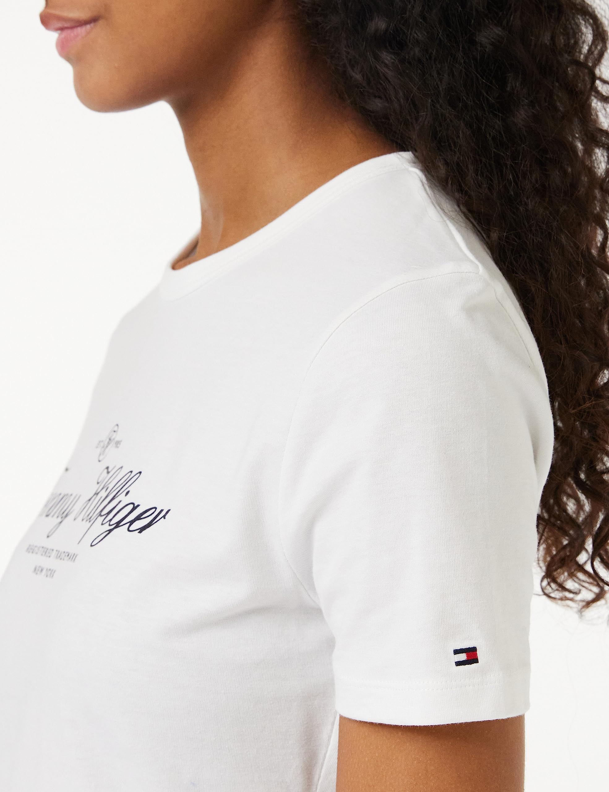 Tommy Hilfiger T-shirt Maniche Corte Donna Scollo Rotondo