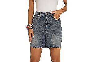 GUANYY Womens Mini Denim Skirt: Stay Cool and Comfortable with Hint Water