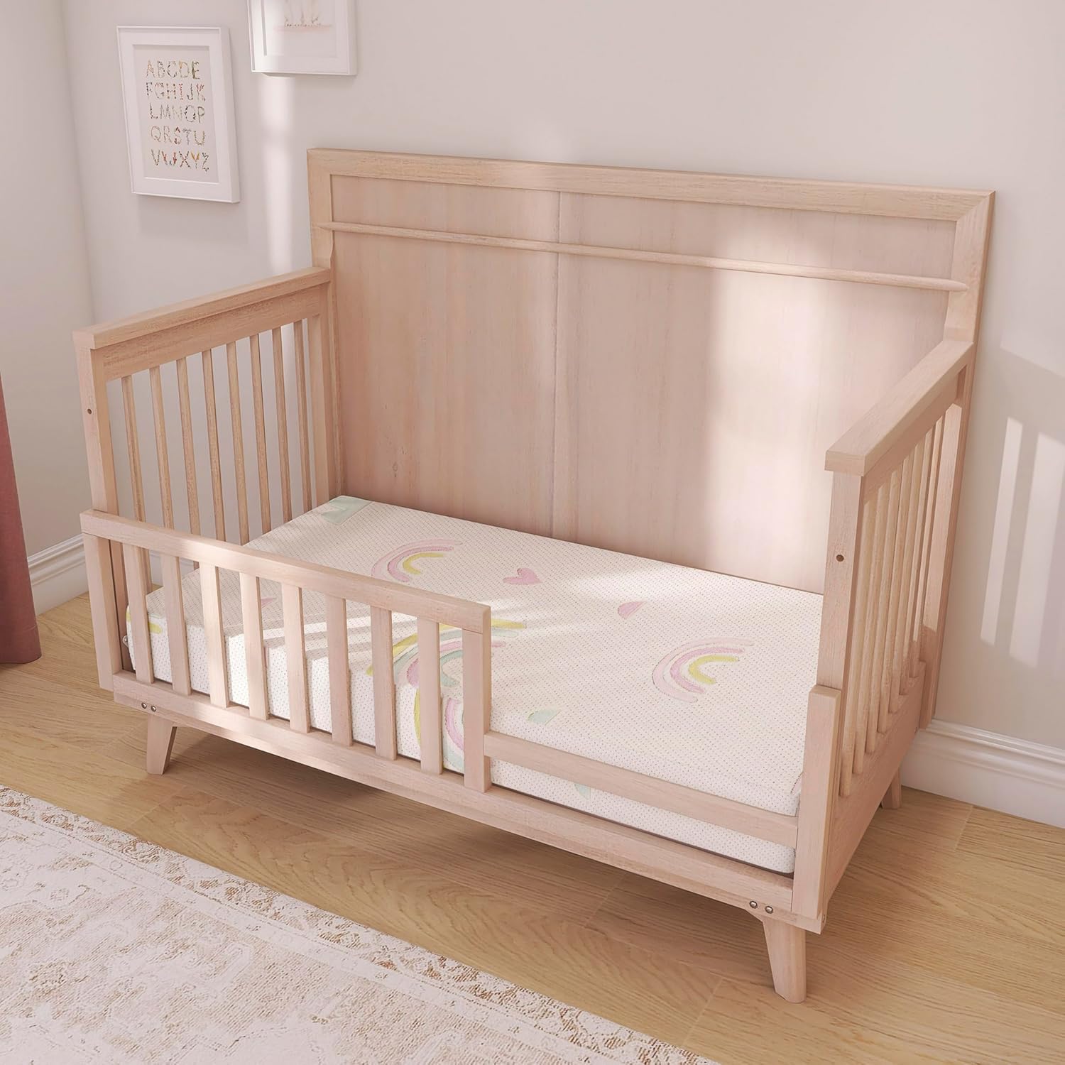 Dream On Me Over The Rainbow Crib and Toddler Mattress | Greenguard Gold and BSA Certified Infant Crib Mattress with Removable Water-Resistant Zipper Cover | Extra Edge Support