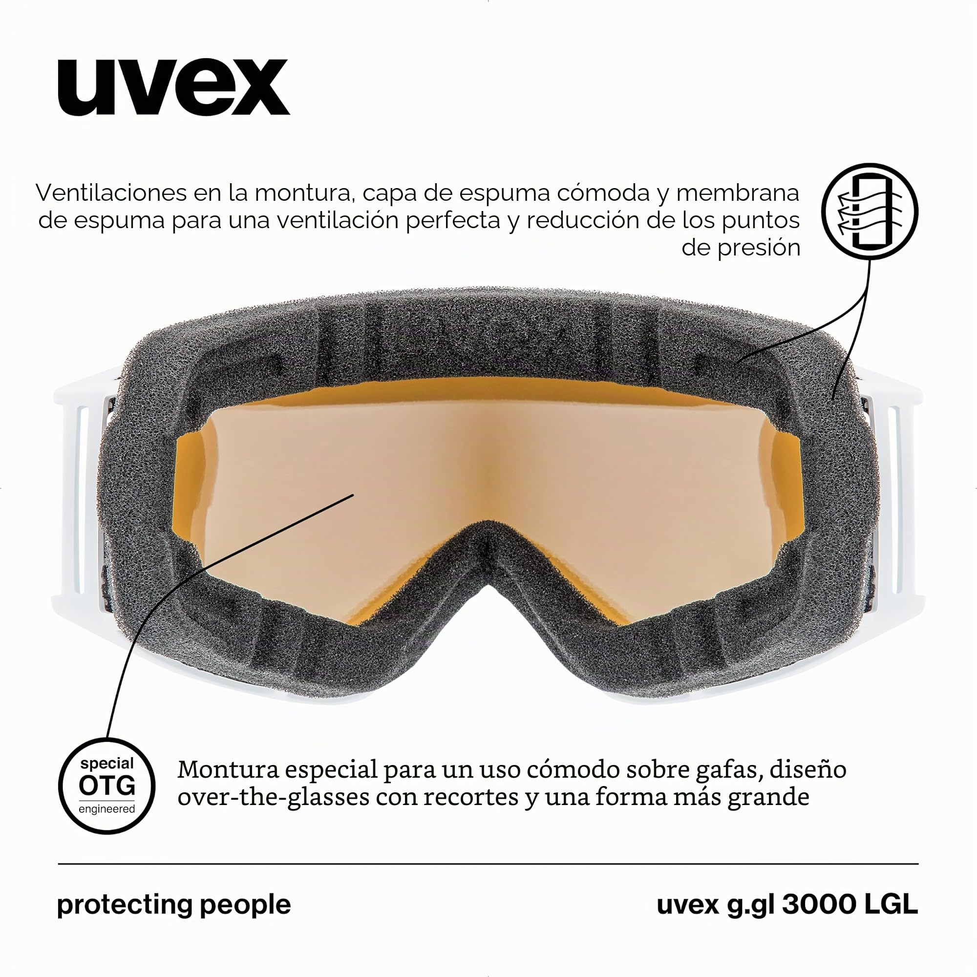 Uvex Uvex G.gl 3000 Lgl Gafas de esquí Unisex adulto (Pack de 1)